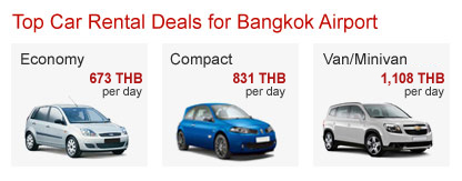 Top car rental deals for bangkok airport